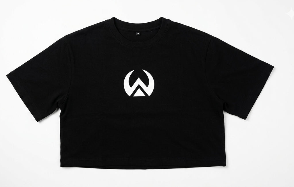 'Crop Top' manga corta color negra