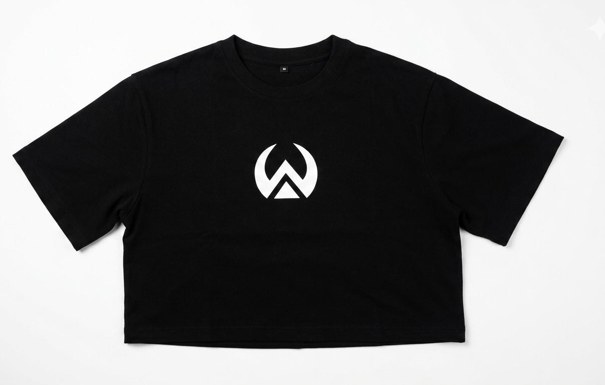 'Crop Top' manga corta color negra