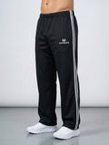 Pantalón Deportivo Classic Track – Negro con Rayas Blancas